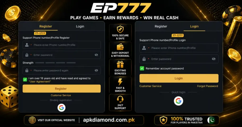 EP777 Login & Registration
